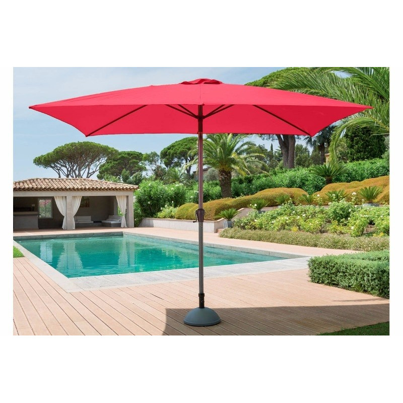 PARASOL DROIT FIDJI FRAMBOISE 2X3M RECTANGULAIRE