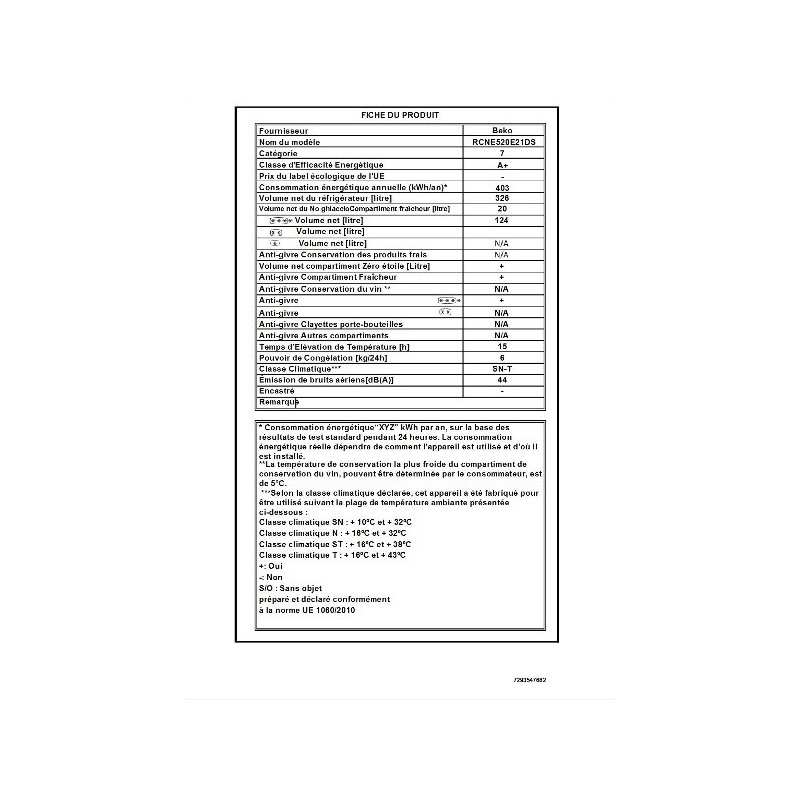 Réfrigérateur Combiné 450L BEKO - RCNE520E21DS
