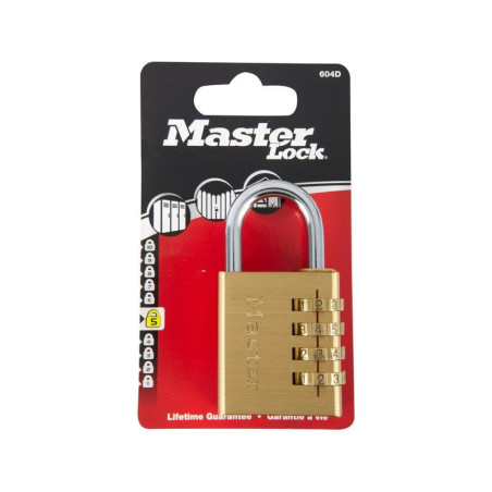 Cadenas À Combinaison Masterlock Laiton, L.40 Mm