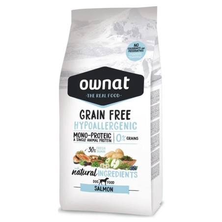 Croquettes pour chien adulte hypoallergénique saumon 12Kg - OWNAT - OHCACS644
