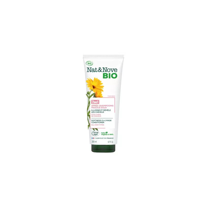 Après-Shampoing doux 2en1 bio Calendula 200ml - NATURANOVE - 12A00198703