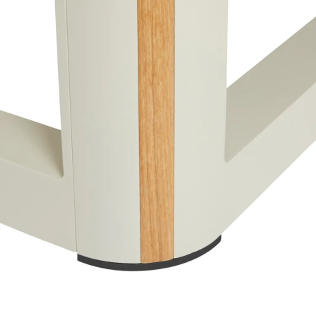 Bain de soleil double en aluminium et teck ELANI 2 places - NATERIAL