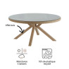 Table de jardin en aluminium Medena 8 places gris