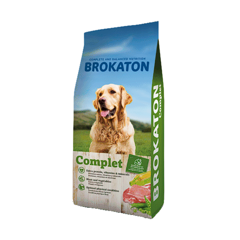 Croquettes chien adulte complet 20kg - BROKATON