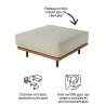 Table basse n aluminium et teck Calisto