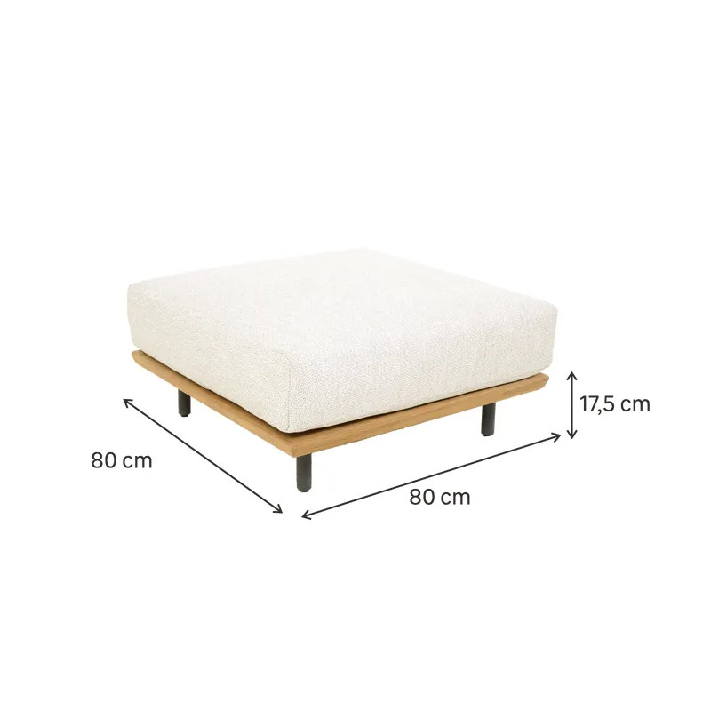 Table basse n aluminium et teck Calisto