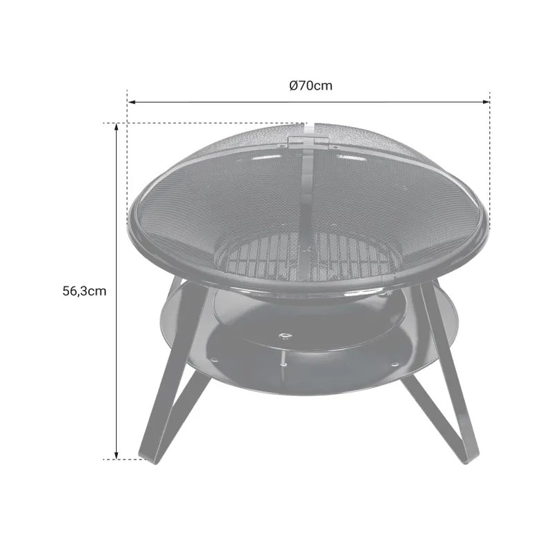 Brasero Chauffage Extérieur Bois 70cm