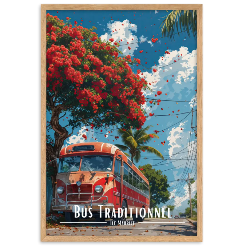 Bus traditionnel 30 × 40 cm