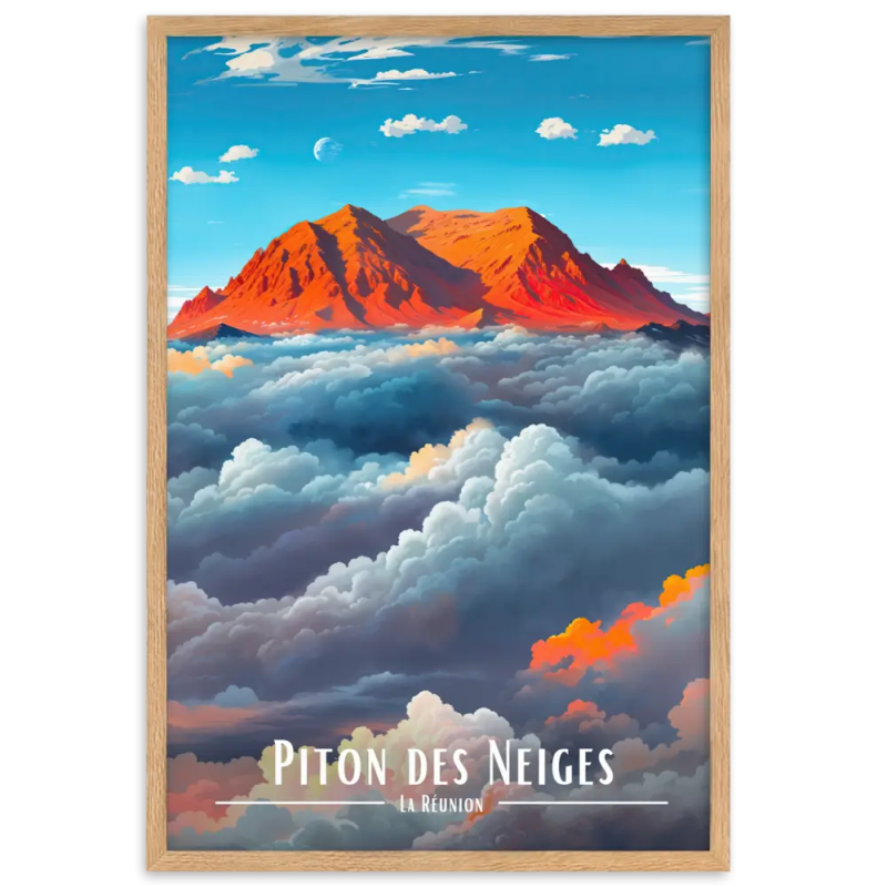 Piton des neiges 30 × 40 cm