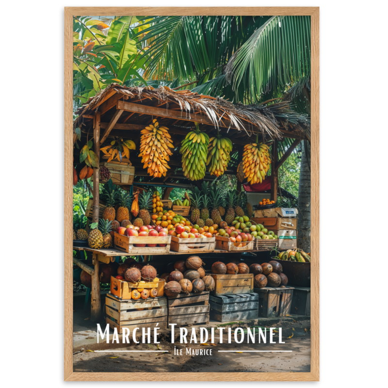 Marche traditionnel mauricien  30 × 40 cm