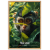 Macaque mauricien  30 × 40 cm
