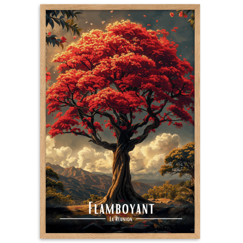 Flamboyant sur la montagne 30 × 40 cm