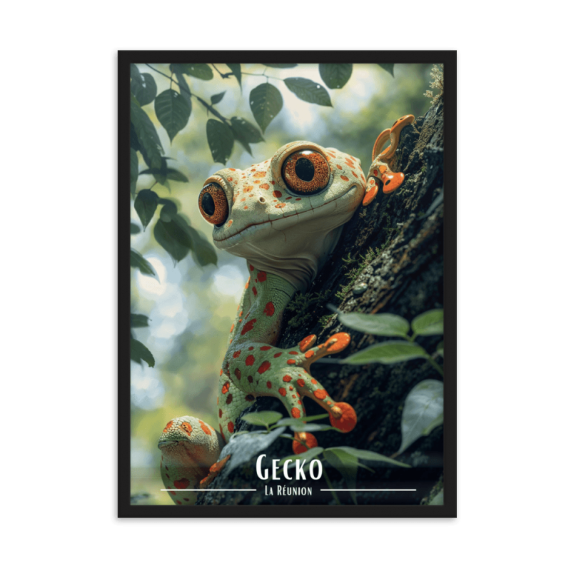 Gecko sur son arbre 50 × 70 cm