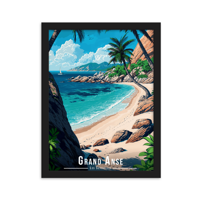 Grand anse les seychelles  50 × 70 cm