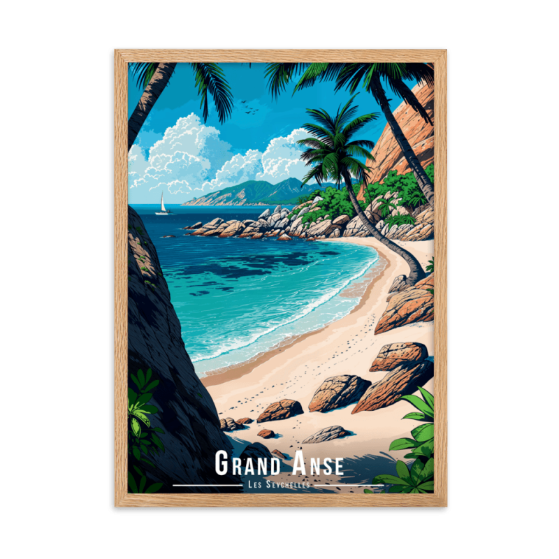 Grand anse les seychelles 61 × 91 cm