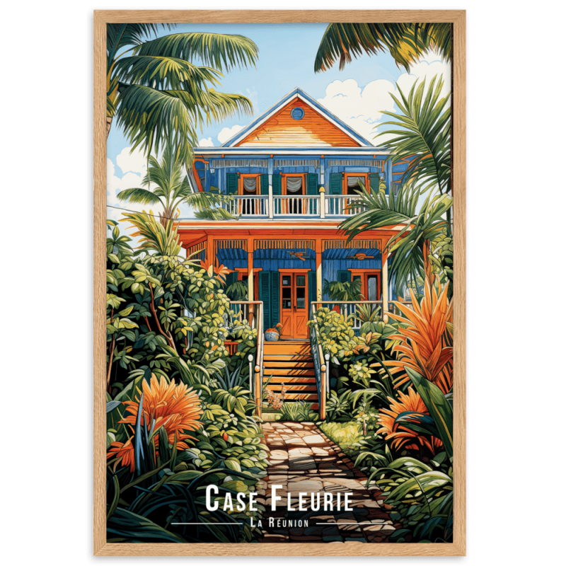 Case fleurie  30 × 40 cm