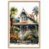 Case coloniale charmante  30 × 40 cm