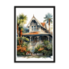Case coloniale charmante  50 × 70 cm