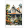 Case coloniale charmante  61 × 91 cm