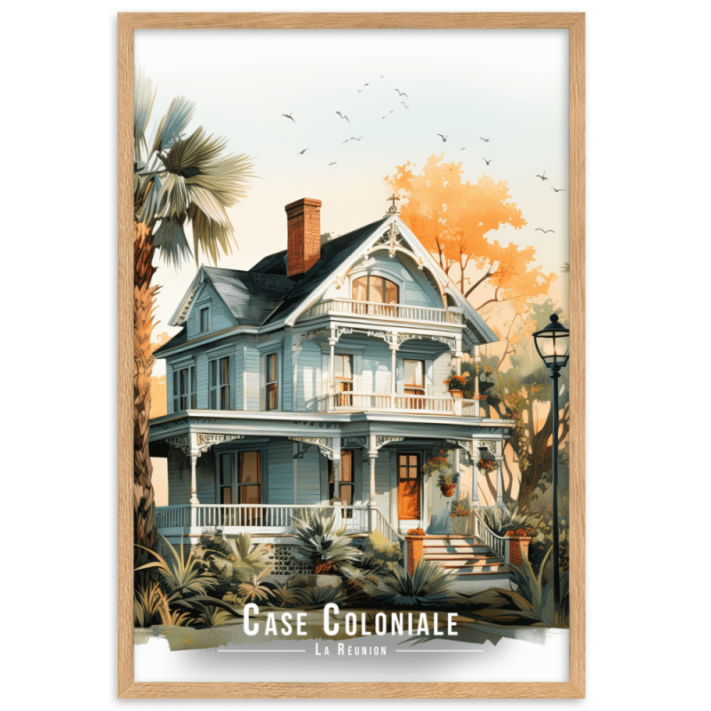 Case coloniale de la reunion  30 × 40 cm
