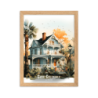 Case coloniale de la reunion  50 × 70 cm