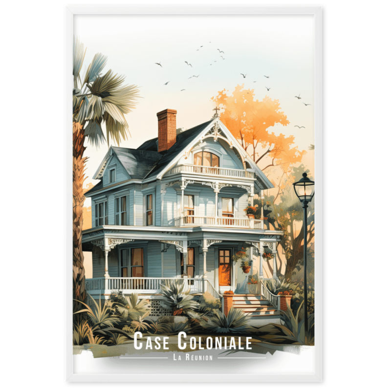 Case coloniale de la reunion  61 × 91 cm