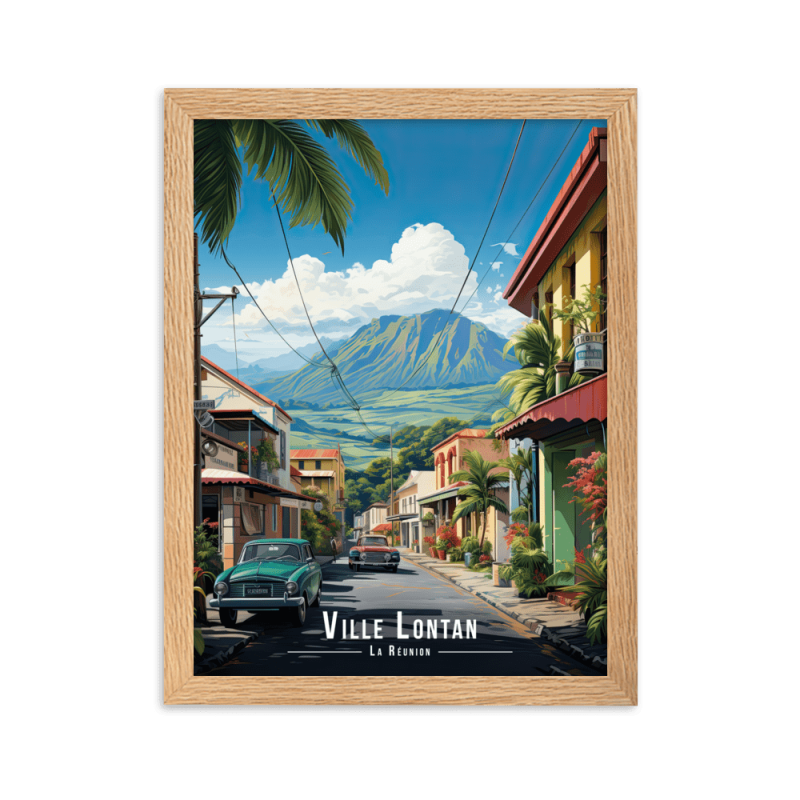 Ville lontan la reunion  50 × 70 cm