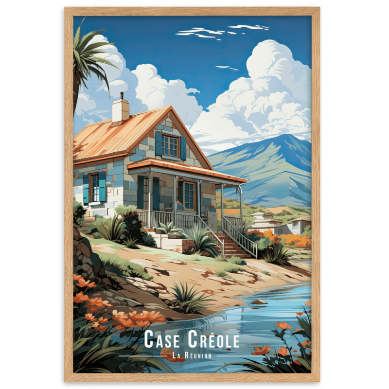 Case au bord de la riviere  30 × 40 cm
