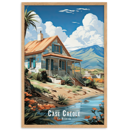 Case au bord de la riviere  30 × 40 cm