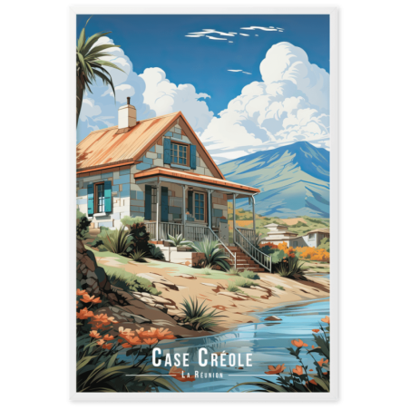 Case au bord de la riviere  61 × 91 cm
