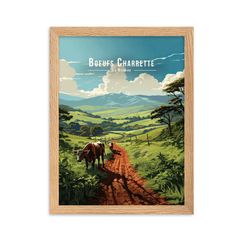 Boeufs charrette  50 × 70 cm