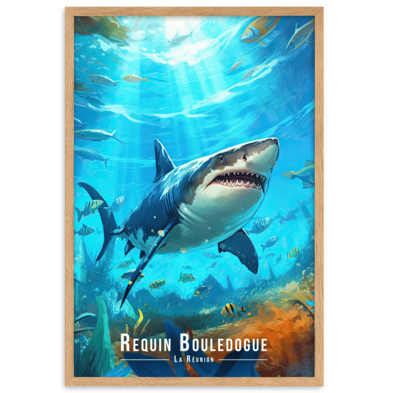 Un requin parmi les poissons  30 × 40 cm