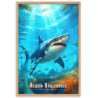 Un requin parmi les poissons  30 × 40 cm