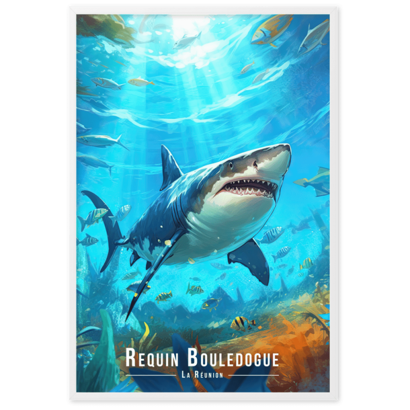 Un requin parmi les poissons  61 × 91 cm