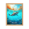 Requin sous les eaux reunionnaises  50 × 70 cm