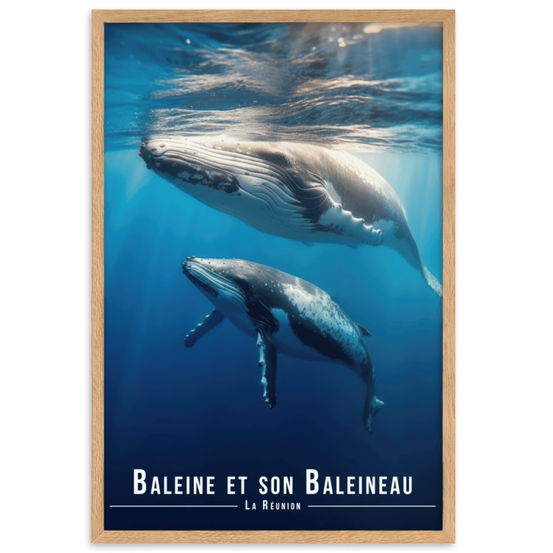 Baleine et son petit  30 × 40 cm