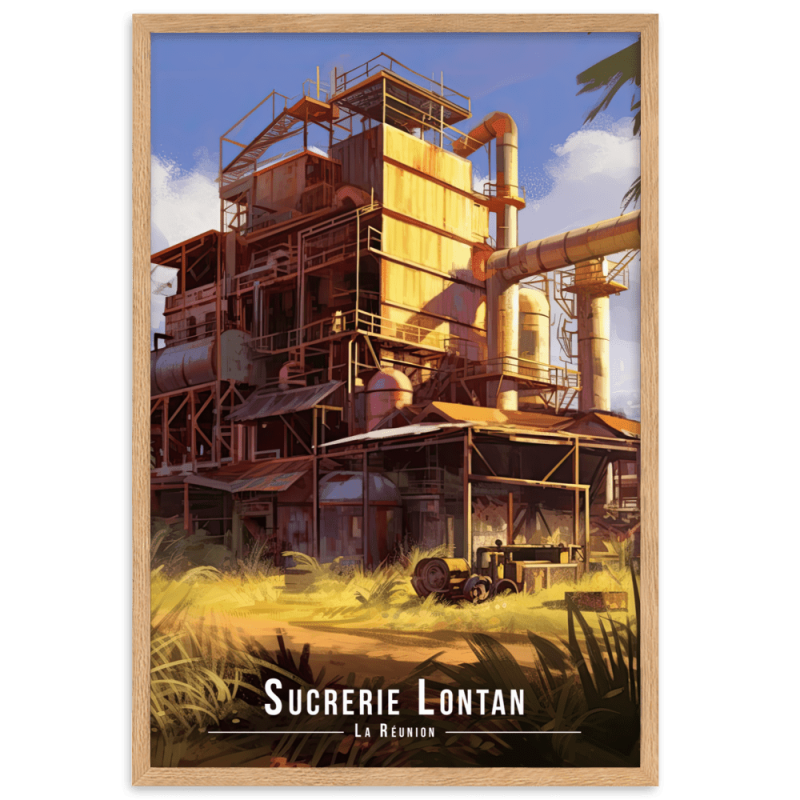 Usine a cannes a sucre reunionnaise  30 × 40 cm