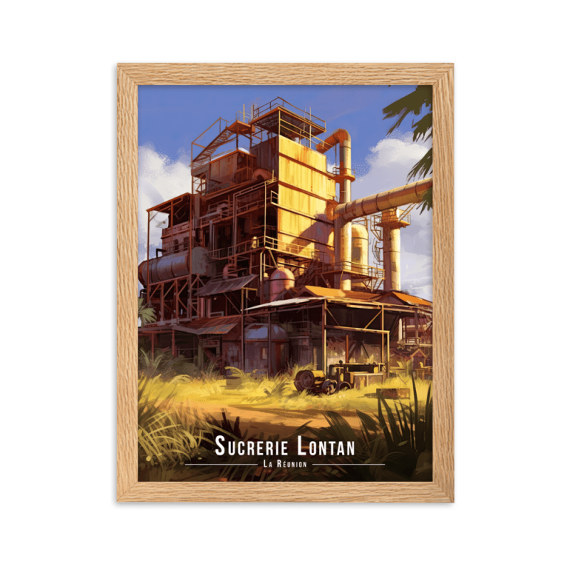 Usine a cannes a sucre reunionnaise  50 × 70 cm