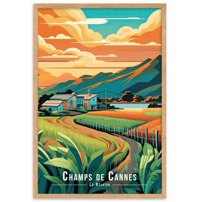 Vent dans les champs de cannes  30 × 40 cm