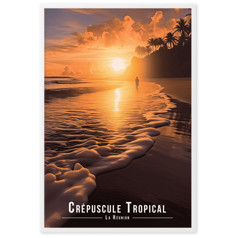 Promenade solitaire au crepuscule tropical  61 × 91 cm