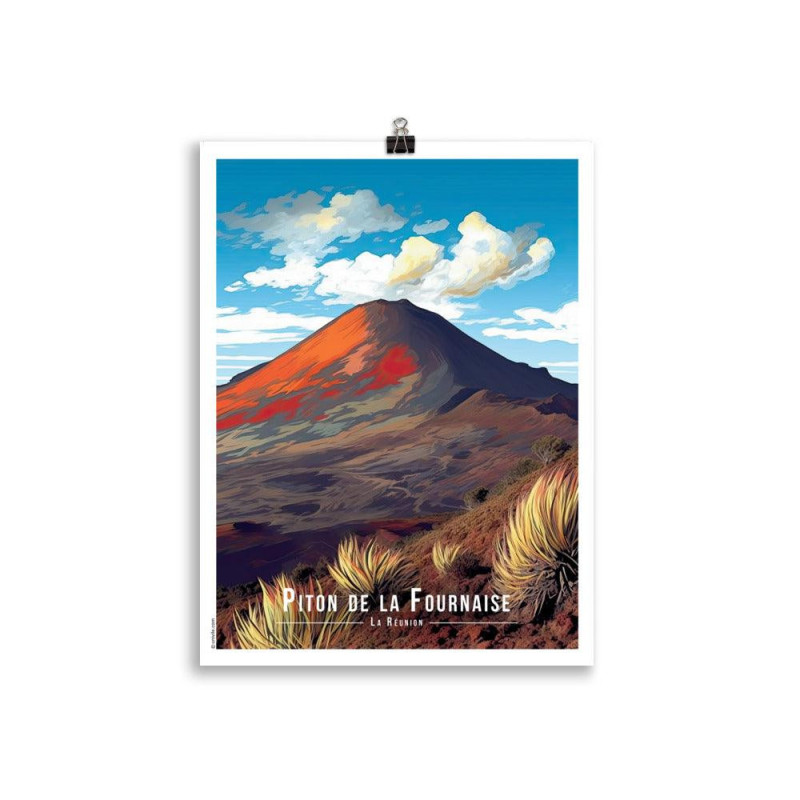 Le piton de la fournaise leclat reunionnais 50 × 70 cm