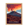Piton de la fournaise en eruption  50 × 70 cm