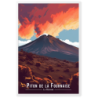 Piton de la fournaise en eruption  61 × 91 cm