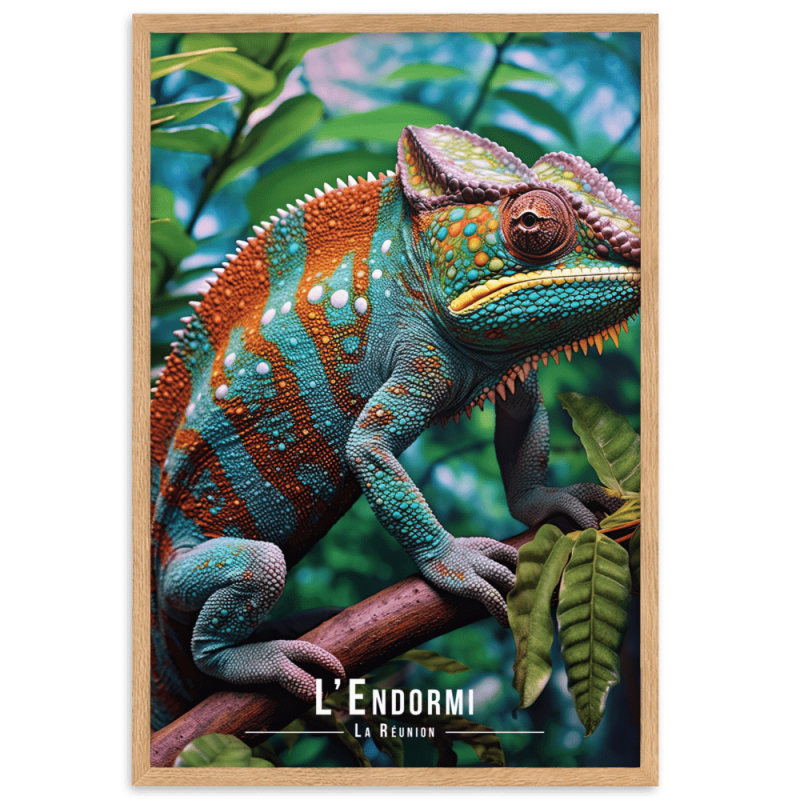 Cameleon de la reunion 30 × 40 cm