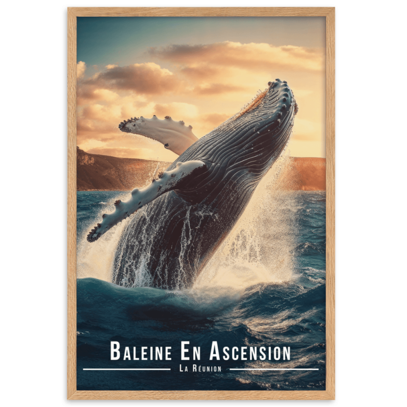 Baleine sautant hors de l'eau  30 × 40 cm