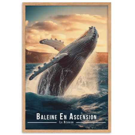 Baleine sautant hors de l'eau  30 × 40 cm