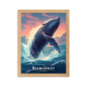Magnifique baleine sautant hors de leau  50 × 70 cm
