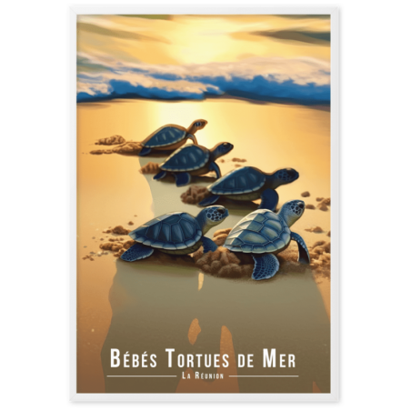 Bebes tortues vers la mer  61 × 91 cm