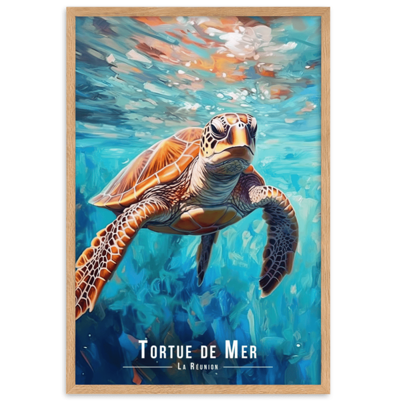 Face a face avec une tortue  30 × 40 cm