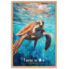 Face a face avec une tortue  30 × 40 cm